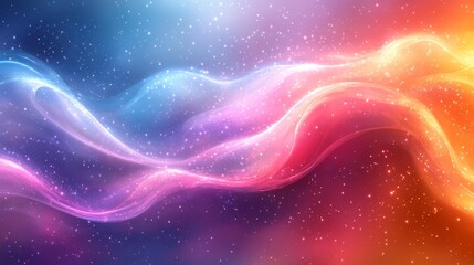 Obraz premium Colorful Flow of Abstract Energy Waves Generative AI