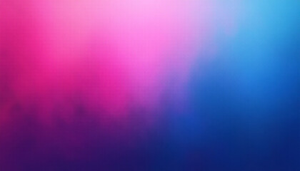 Fototapeta premium Abstract neon pink and blue gradient noisy grain background texture