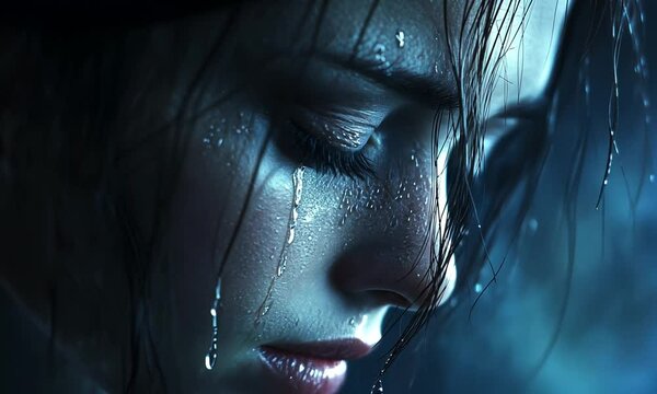 
A depiction of sadness: an emotional expression of heartbreak and loss