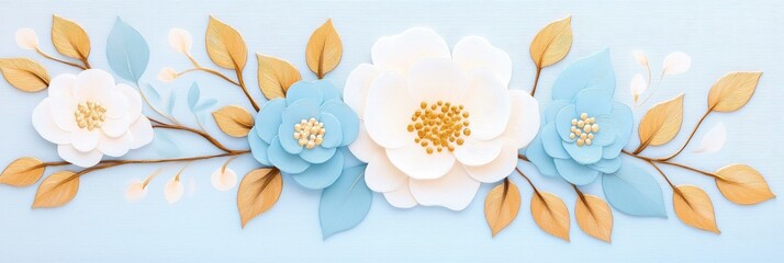 Oil paintings with abstract themes. painting of flowers and leaves. Stylish silver, gold, and white. murals, carpets, wall hanging paintings, cards, banners, posters, and wallpaper.