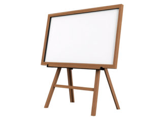 a white board on a stand