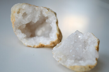 Two Pieces of Quartz Geode