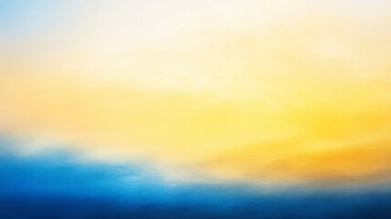 Abstract blurry background with a gradient of blue and yellow