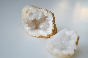 Two Pieces of Quartz Geode