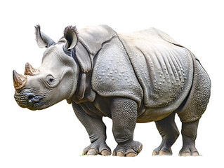 Fototapeta premium a rhinoceros standing on grass