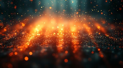 Fototapeta premium Abstract Glowing Light Particles Generative AI