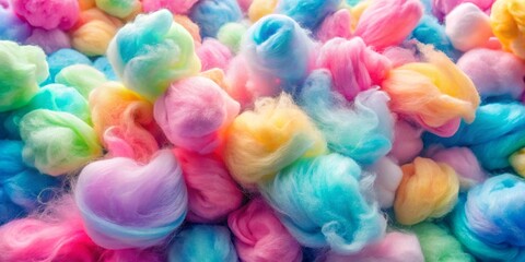 Abstract Rainbow Cotton Candy, Cotton Candy, Texture, Sweetness