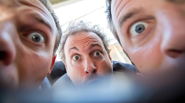 Office whispers: business people reacting with gossip, rumors and side conversations ripple through the workplace, impact of informal chatter on professional relationships and dynamics