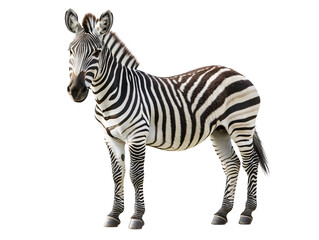 Fototapeta premium a zebra standing on a white background