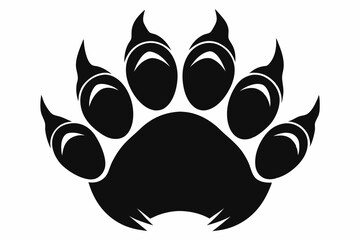 Bear Claw Silhouette Vector, American Bear Paw Clip art


