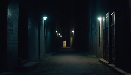 dark spooky alleyway night abandoned mysterious © Galeno