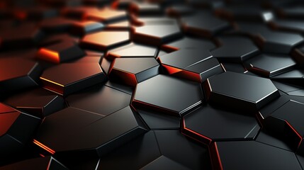 Fototapeta premium black texture background hexagon.