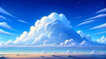 Fototapeta premium clear blue sky with white clouds Background