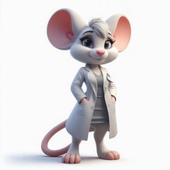 Researcher Mouse in Lab Attire