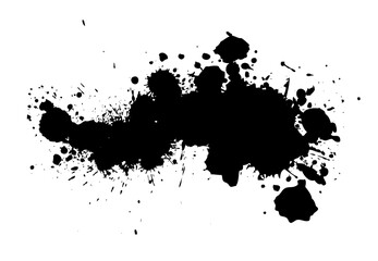 Fototapeta premium Splatter Paint Texture . Black Spray Blot of Ink. Place illustration Over any Object to Create Grungy Effect . hand drawn. Not AI, Vector