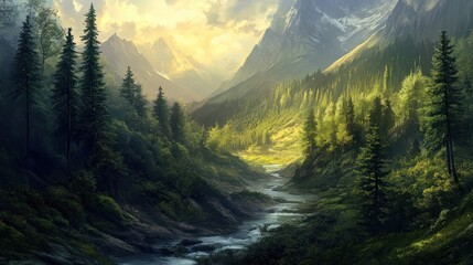 Mountain River Valley