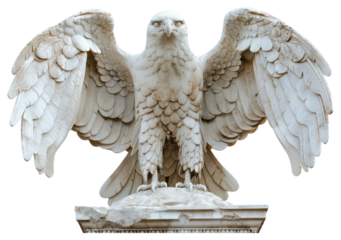 PNG  Majestic stone eagle sculpture