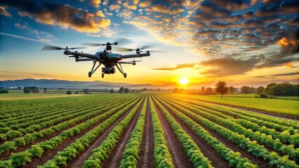 High-Tech Drones Used for Monitoring Crops in a Smart Farm Setting for Enhanced Agricultural Yield and Sustainability