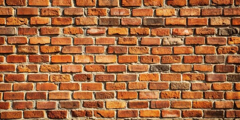 Fototapeta premium Brick Wall Texture - Close-up of Red Brick with Mortar, brick wall, red brick, texture, wallpaper