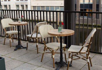 Cozy cafe on the street.