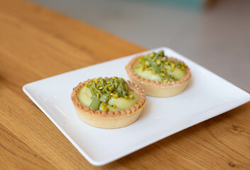 Pistachio. Pistachio dessert. A delicious pistachio dessert.