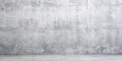 Fototapeta premium Concrete Wall with Floor, Grey, Minimalist, Empty, Background, concrete texture, loft