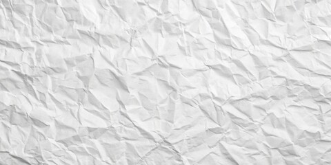 Crumpled White Paper Texture, Close Up, Abstract, Texture, Background, White