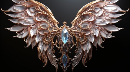 fairy wings drag and drop angel wings with black background.