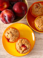  wheat spicy plum muffins