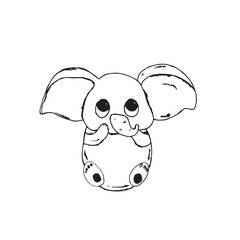  Graphic animals. Hand draws graphic illustrations on a white background. Graphic animals for design
