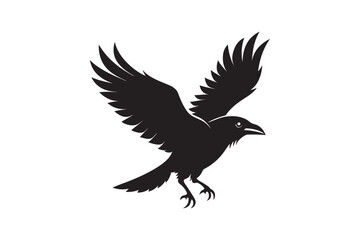 Obraz premium Crow silhouette vector illustration,