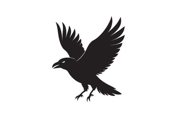 Obraz premium Crow silhouette vector illustration,