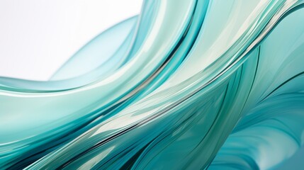 Fototapeta premium Abstract wavy glass shapes background creating a fluid and modern aesthetic for design projects
