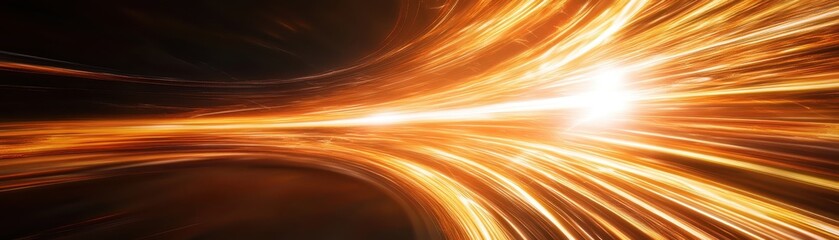 Dynamic abstract orange light trails create a fluid, energetic background perfect for technology or futuristic design concepts.