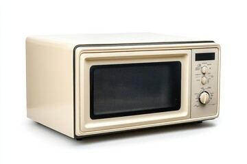 Cream-Colored Retro Microwave