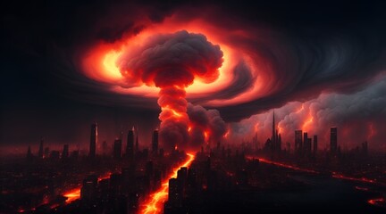 firestorm in the middle of the city