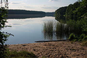 Wielkopolski National Park. The park is divided by several lakes.  The Lake Goreckie. Near Poznan. Poland