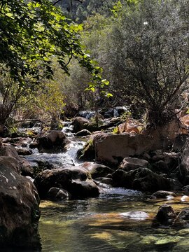R&iacute;o Guadalquivir en la sierra de Cazorla, bajando por las rocas