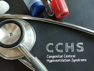 Congenital Central hypoventilation syndrome (CCHS) medical term, medical conceptual image. 