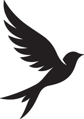 Fototapeta premium Unique Flying Bird Silhouette – Ideal for T-Shirts, Stickers, and Logos EPS 10
