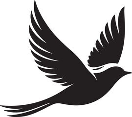 Fototapeta premium Artistic Flying Bird Silhouette – High-Resolution Vector Design EPS 10