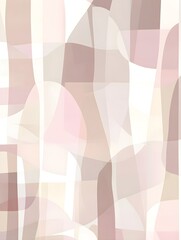 Abstract design with soft pink and beige overlapping geometric shapes, creating a delicate and modern pattern, ideal for decor and design projects