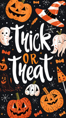 halloween trick or treat card