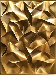 Obraz premium Art Deco Gold Frame, Geometric Pattern, 3D, Minimalism, Gold Frame, Art Deco, Frame