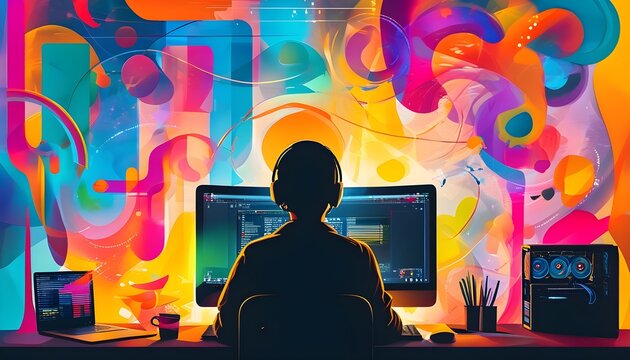 Person At Computer Silhouette Images – Browse 169,935 Stock Photos ...