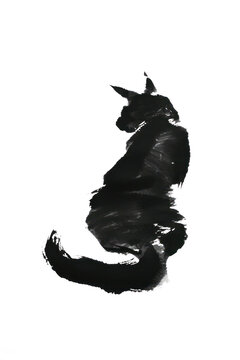 recommend clip art: PNG Cat minimal silhouette wildlife animal.