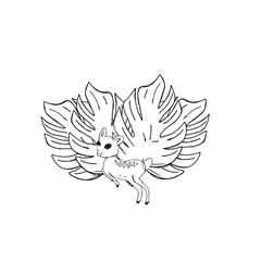 Graphic deer. Hand draws graphic illustrations on a white background. Graphic deer for design