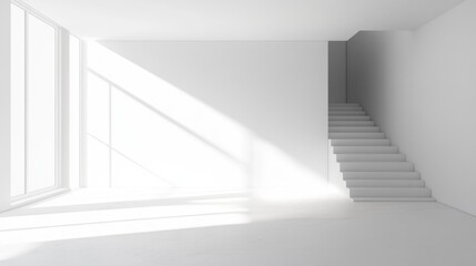 Obraz premium White open space, blank wall