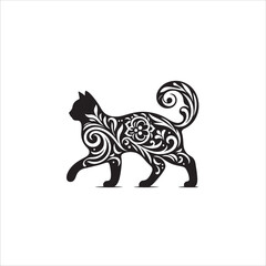 Cat silhouette vector design