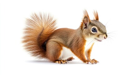Obraz premium A Curious Red Squirrel